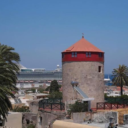 A Medieval Windmill Tower With Magnificent View Rhodes City Luaran gambar