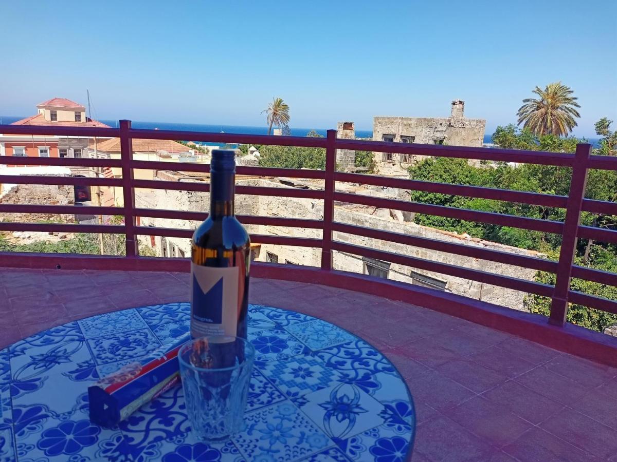 A Medieval Windmill Tower With Magnificent View Rhodes City Luaran gambar